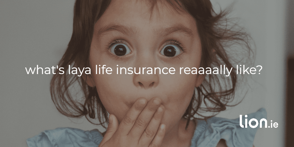 laya life insurance text on image of surprised girl