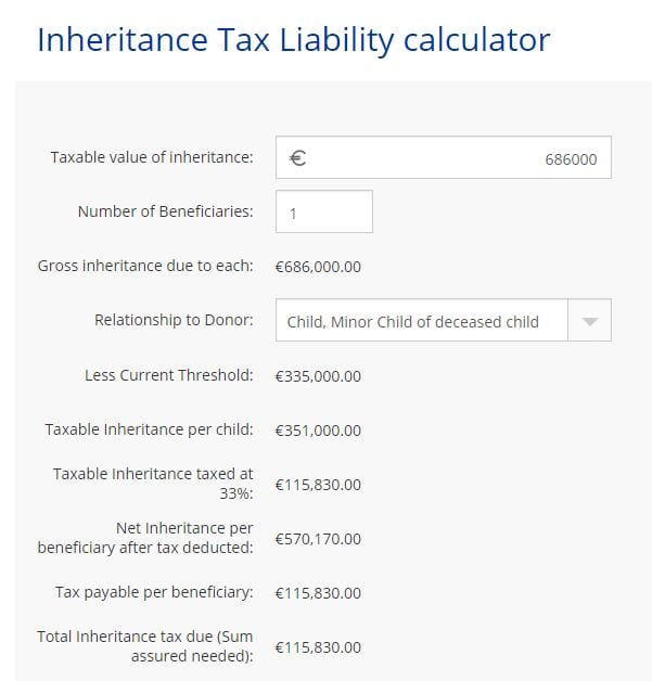 inheritance tax life insurance quote